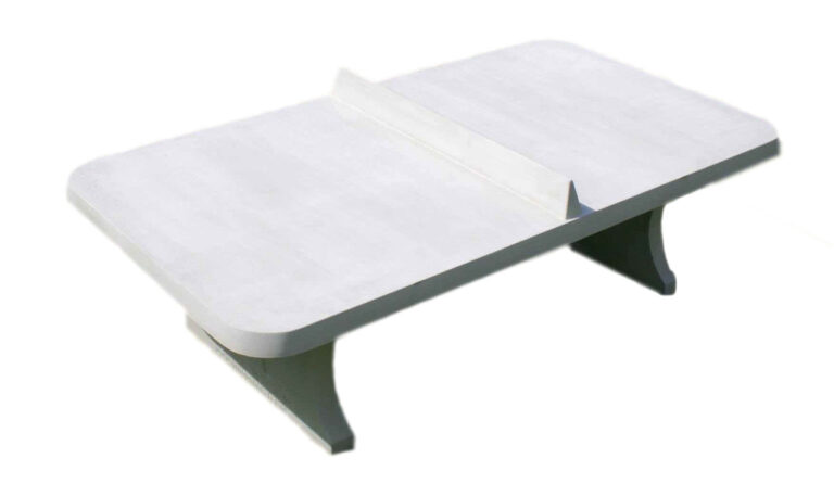 Tischtennisplatte aus Beton - abgerundet
